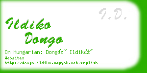 ildiko dongo business card